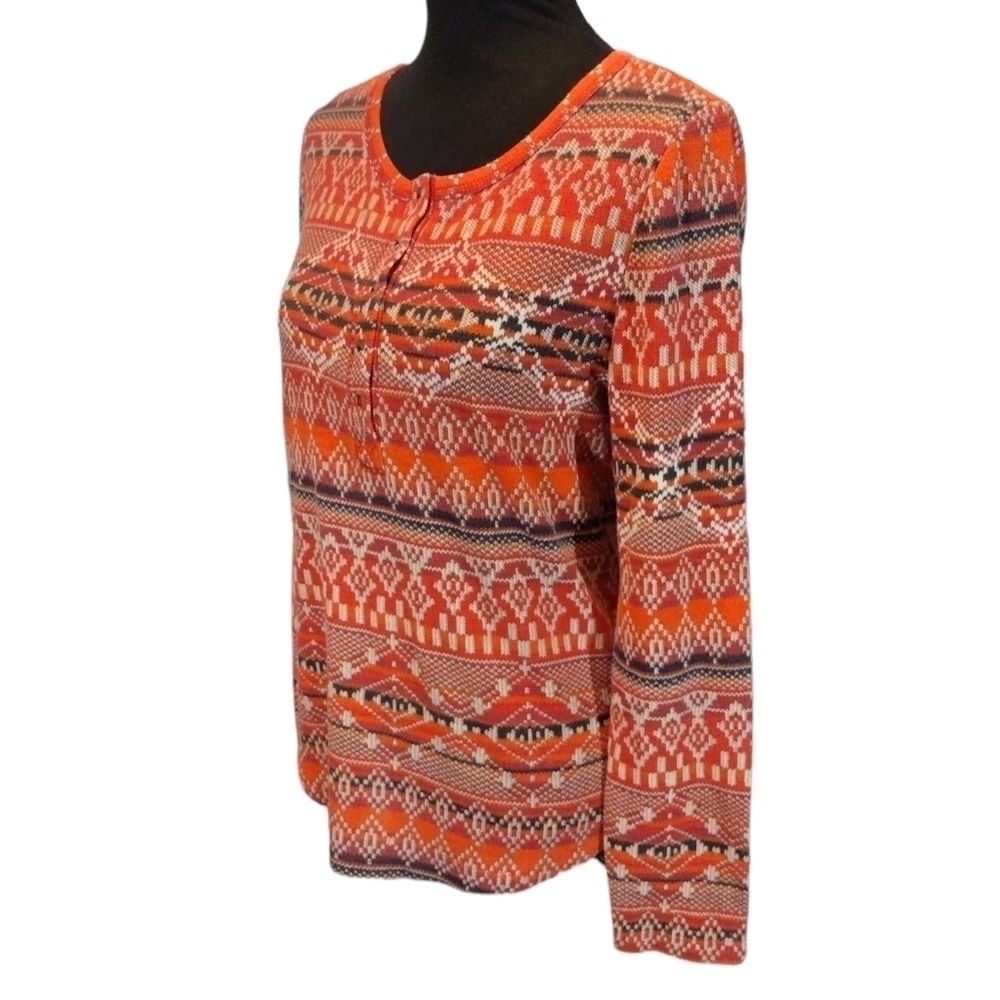 LUCKY Brand Waffle Knit 5 Snap Jersey